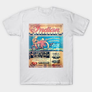 Old Indian Motorcycles Poster T-Shirt